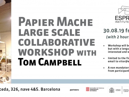 Papier Mache Large Scale Collaborative Workshop con Tom Campbell