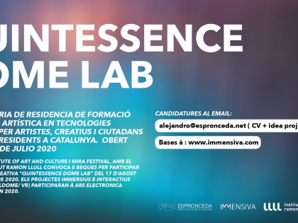 QUINTESSENCE DOME LAB : OPEN CALL