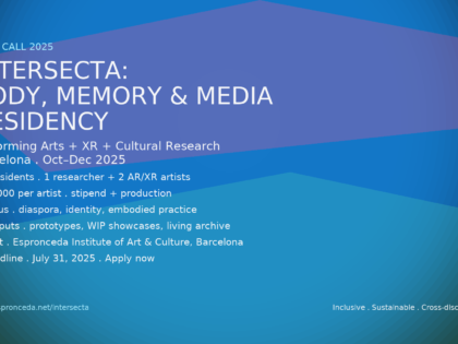 OPEN CALL INTERSECTA 2025: Creative Residency