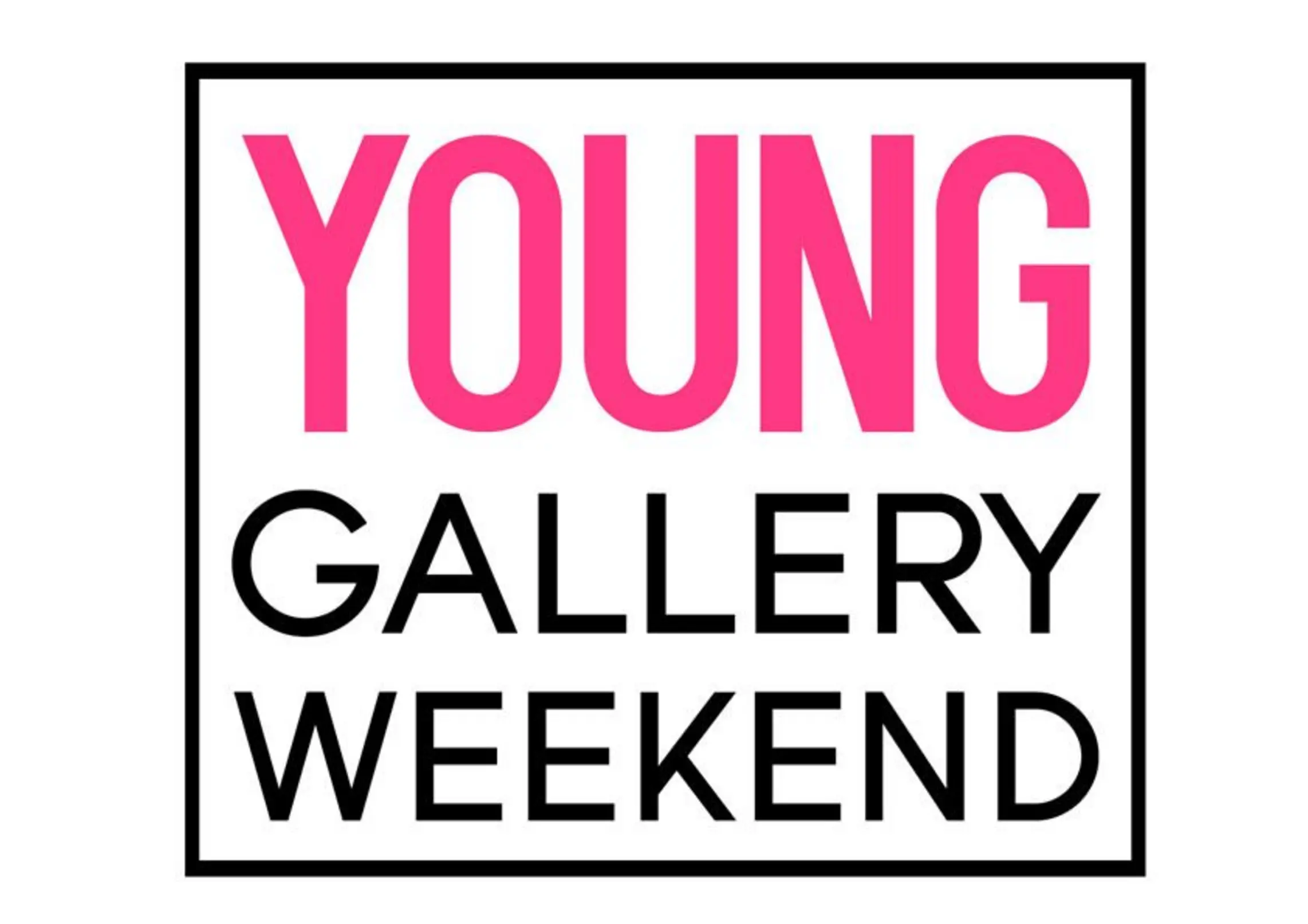 Logo of Young Gallery Weekend, the art event for emerging galleries co-initiated by Espronceda Institute of Art & Culture in Barcelona.