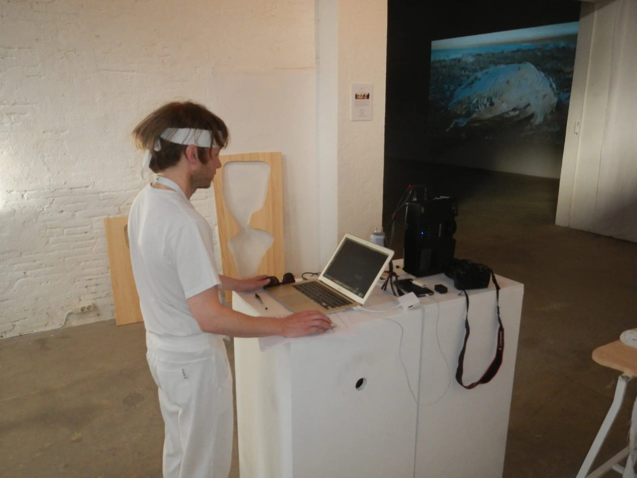 Video installation 'The Lives Beneath' by Bianca Kennedy and Felix Kraus, shown at Espronceda art and culture center in Barcelona as part of the LOOP Festival 2016 project.