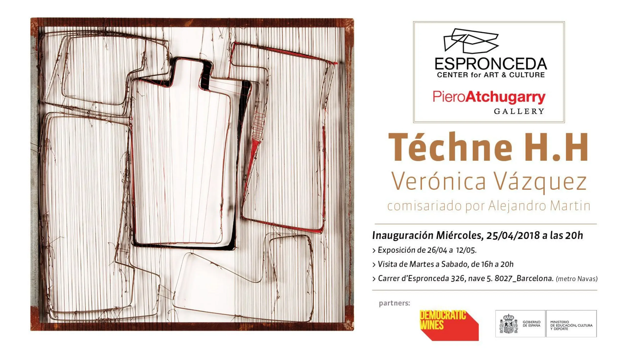 Obra escultórica tridimensional de Verónica Vázquez presentada en la exposición Téchne H.H en Espronceda, centro de arte y cultura de Barcelona.