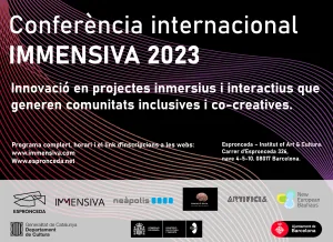 CONFERÈNCIA INTERNACIONAL IMMENSIVA CONFERÈNCIA INTERNACIONAL IMMENSIVA