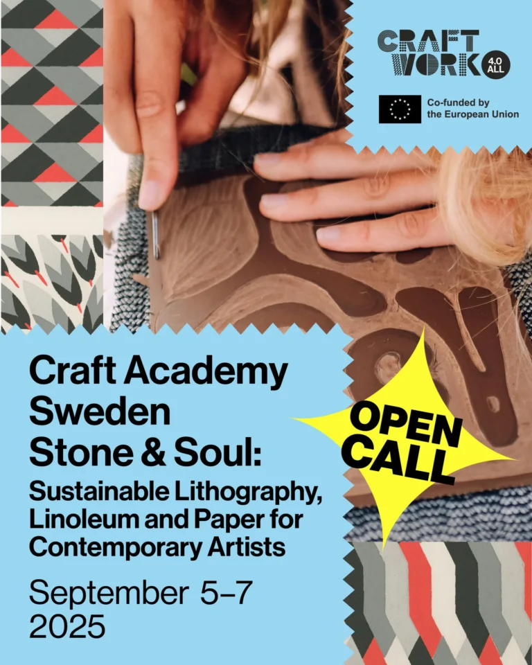 OPEN CALL: CRAFTWORK Academy in Sweden