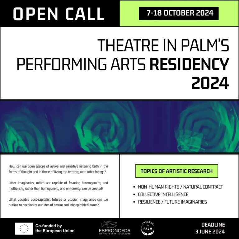 Theatre in Palm’s Performing Arts Residency 2024 – Open Call