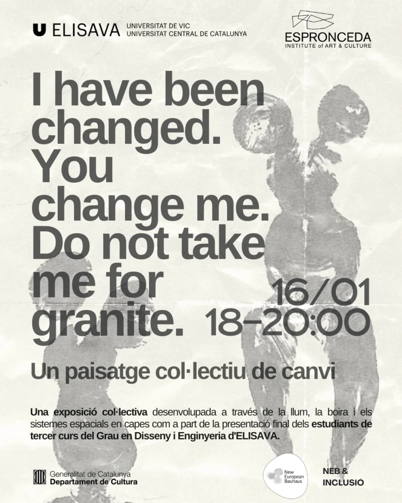 i have been changed you change me do not take me for granite