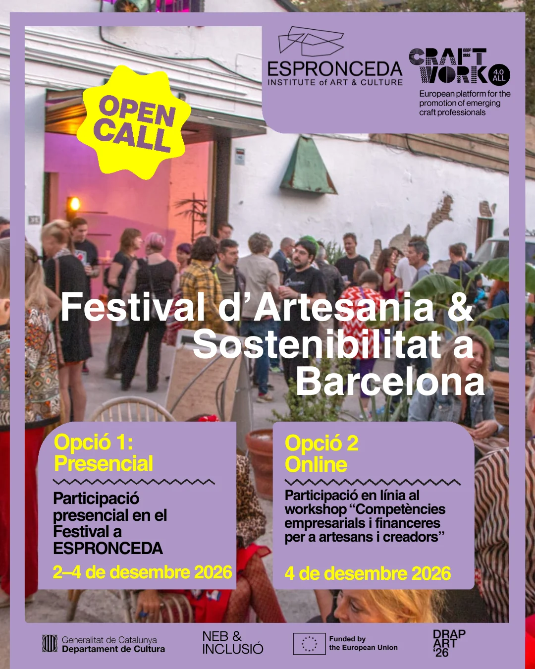 OPEN CALL: Join the Craft & Sustainability Festival 2026 in Barcelona
